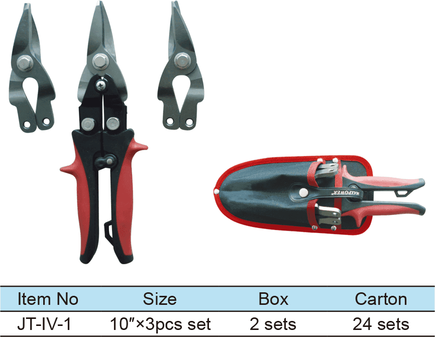 3pcs Aviation Snips Set, Cut Left, Right and Straight, Cold Formed Blades(图1)