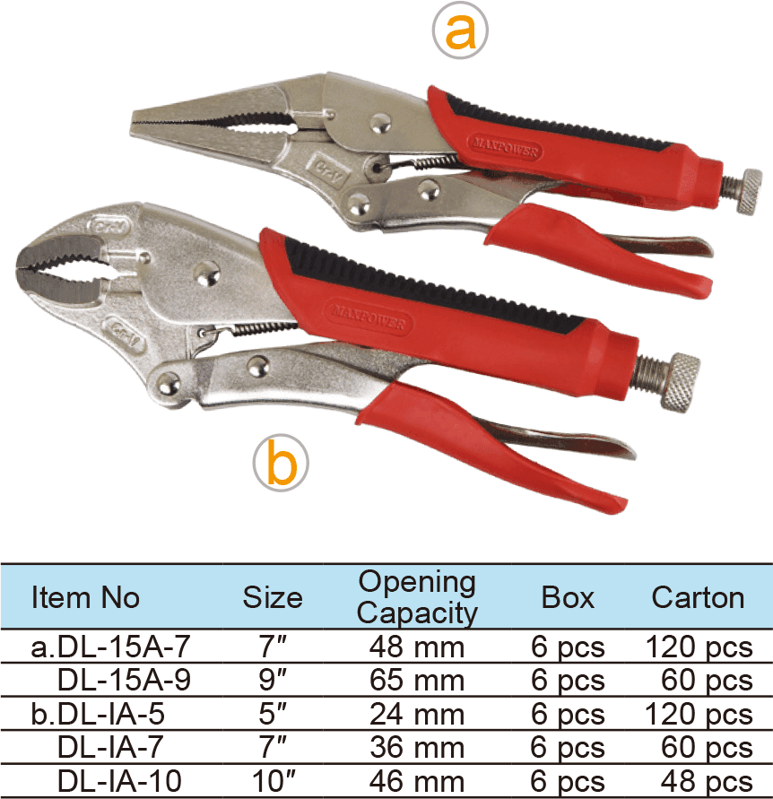 Long Nose Locking Pliers & Curved Jaws Locking Pliers(图1)