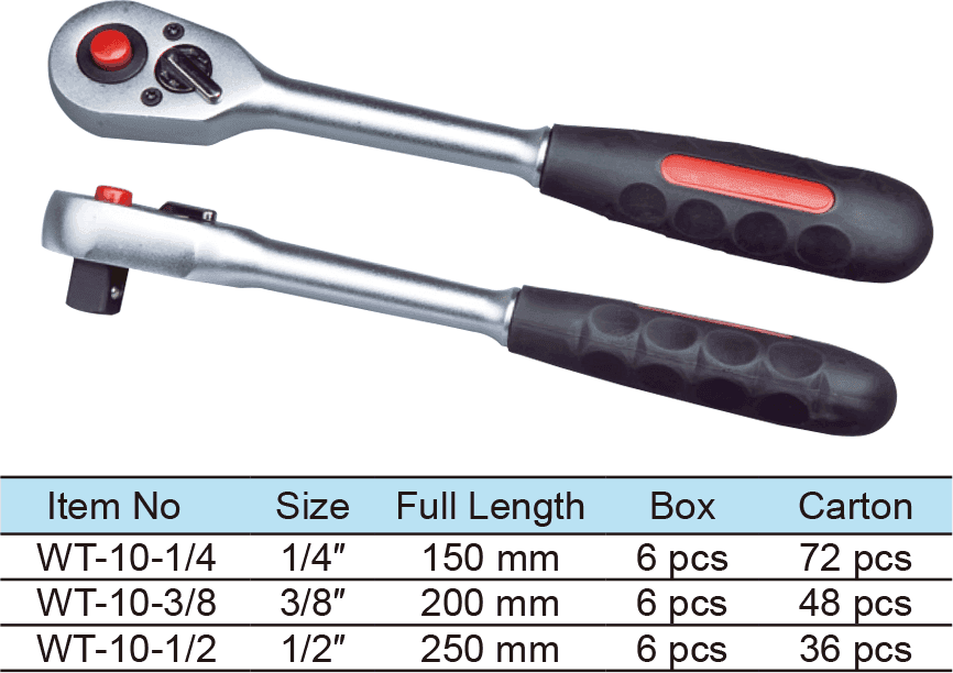 Pear Head Ratchet Wrench, Quick Release, 1/4″ 36 Teeth, 3/8″ 38 Teeth, 1/2″ 40 Teeth(图1)