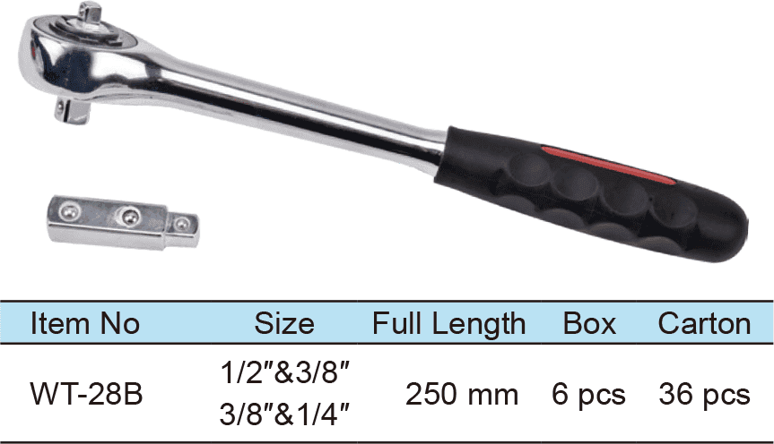 Ratchet Wrench With Interchangable Drivers,30Teeth(图1)