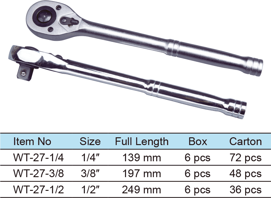 Pear Head Ratchet Wrench With Quick Release, Round Handle, 45 Teeth (图1)