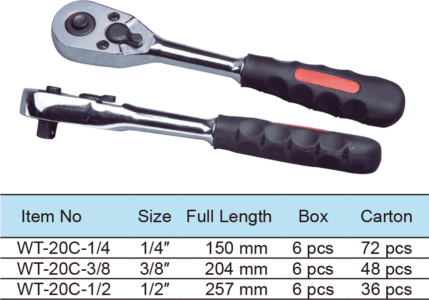 Pear Head Ratchet Wrench With Quick Release, With Comfortable Grip, 72 Teeth(图1)