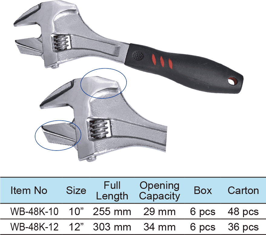 3 in 1 Multifunction Adjustable Wrench,Reversable Jaw, hammer head(图1)