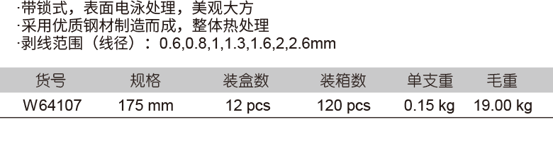 带锁剥线钳 (图1)