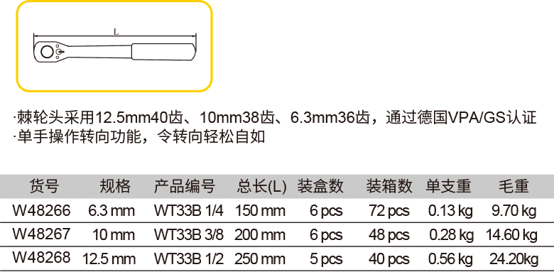 梨头弯柄棘轮扳手(图1)